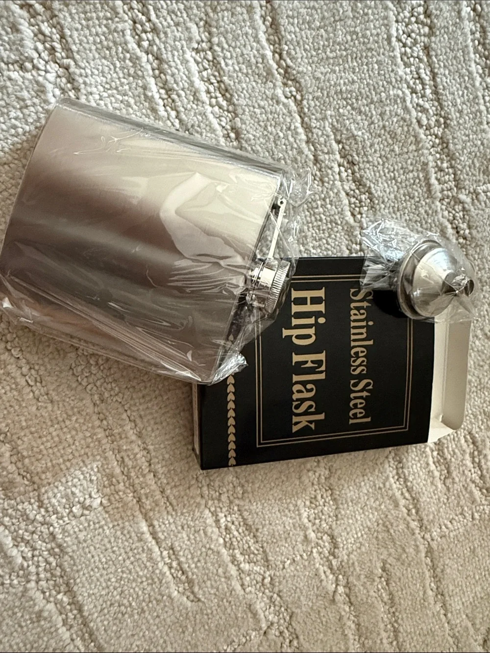 Stainless Steel Silver Hip Flask - Unbranded